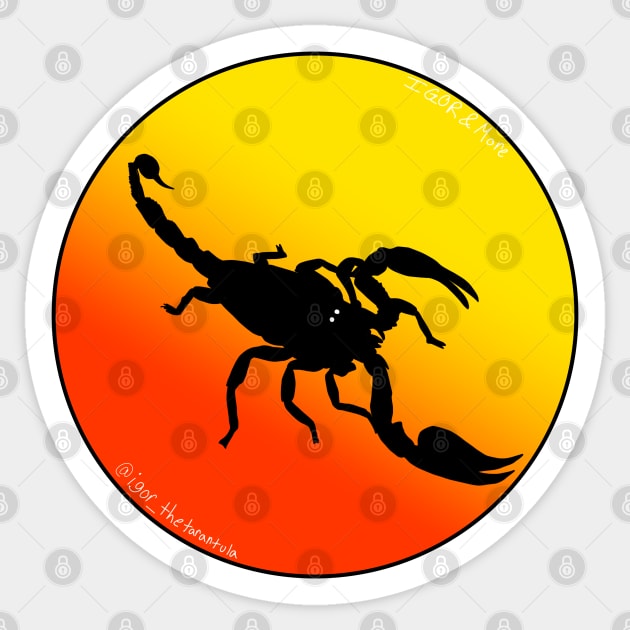 Scorpion Orange/Yellow Gradient Sticker by IgorAndMore